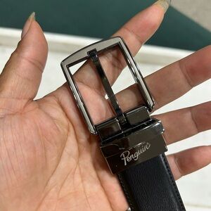 Penguin Black Leather Belt